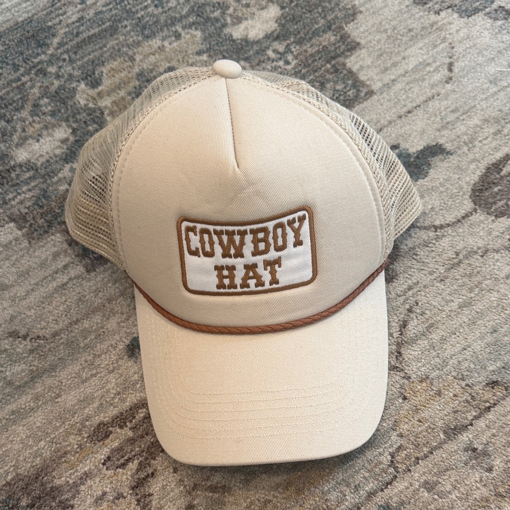 Cowboy Hat Beige Mesh Cap from Anthropologie